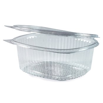 50 Stk. Feinkostbecher oval klar mit Deckel 1500 ml PET